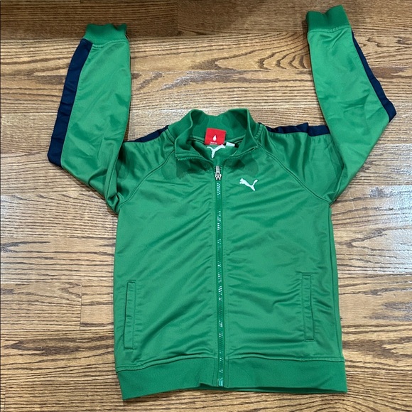 Puma Kids Green and Navy Jacket - Picture 1 of 2